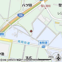 愛知県豊田市上丘町八ツ田47周辺の地図