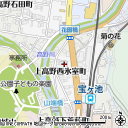 京都府京都市左京区上高野西氷室町11-37周辺の地図