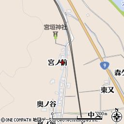 京都府亀岡市千代川町川関宮ノ前周辺の地図
