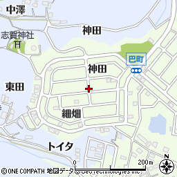 愛知県豊田市巴町周辺の地図