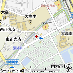 愛知県名古屋市緑区大高町上瀬木川東周辺の地図