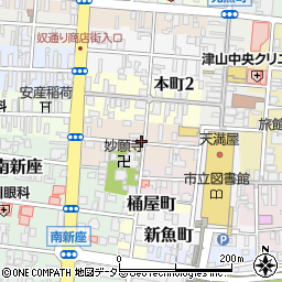岡山県津山市戸川町周辺の地図