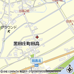 兵庫県西脇市黒田庄町田高252周辺の地図