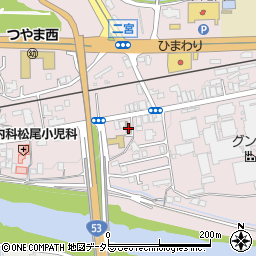 津山二宮郵便局周辺の地図