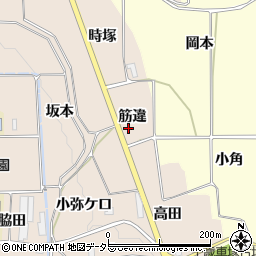 京都府亀岡市馬路町（筋違）周辺の地図