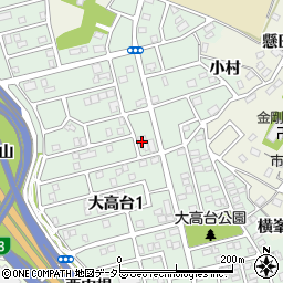 愛知県名古屋市緑区大高台周辺の地図