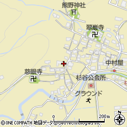 三重県三重郡菰野町杉谷1785周辺の地図