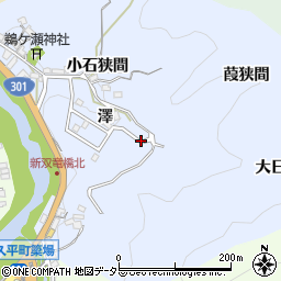 愛知県豊田市鵜ケ瀬町澤周辺の地図