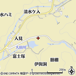 愛知県豊田市豊松町滝ノ口周辺の地図