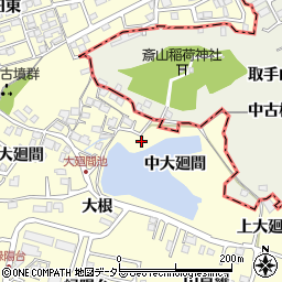 愛知県東海市名和町中大廻間周辺の地図
