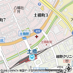 土橋駅北周辺の地図