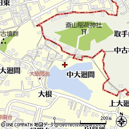 愛知県東海市名和町（中大廻間）周辺の地図