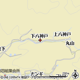 愛知県豊田市豊松町下八神戸周辺の地図