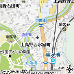 京都府京都市左京区上高野西氷室町11-56周辺の地図