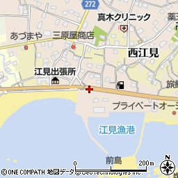 江見駅入口周辺の地図