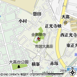金剛華寺周辺の地図