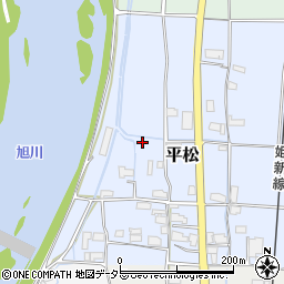 岡山県真庭市平松周辺の地図