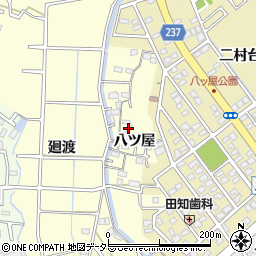 愛知県豊明市間米町八ツ屋周辺の地図