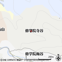 京都府京都市左京区修学院寺谷周辺の地図