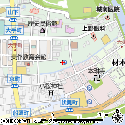 津山市城南駐車場周辺の地図