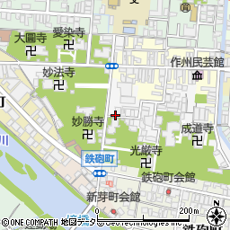 岡山県津山市西寺町周辺の地図