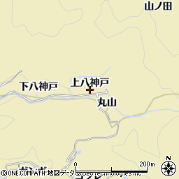愛知県豊田市豊松町上八神戸周辺の地図