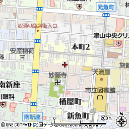 岡山県津山市戸川町14周辺の地図