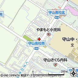 滋賀県守山市金森町640-50周辺の地図