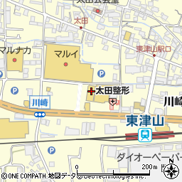 津山ドライイーストランド店周辺の地図