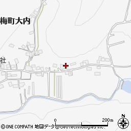 京都府亀岡市東本梅町大内芝条周辺の地図