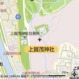 上賀茂神社　細殿周辺の地図