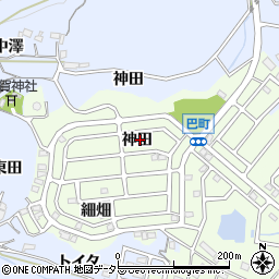 愛知県豊田市巴町（神田）周辺の地図
