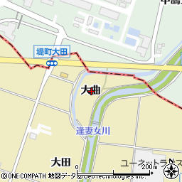 愛知県豊田市堤町大曲周辺の地図