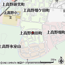 京都府京都市左京区上高野前田町周辺の地図