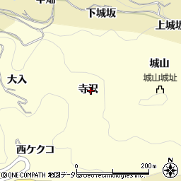 愛知県豊田市大内町寺沢周辺の地図