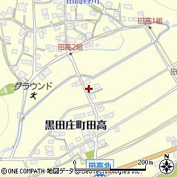 兵庫県西脇市黒田庄町田高273周辺の地図