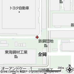 愛知県飛島村（海部郡）金岡周辺の地図