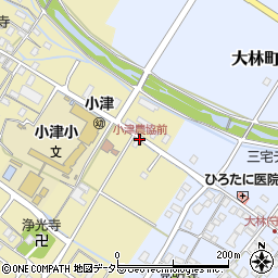 小津農協前周辺の地図