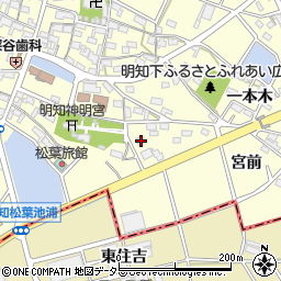 愛知県みよし市明知町松葉池浦43-2周辺の地図