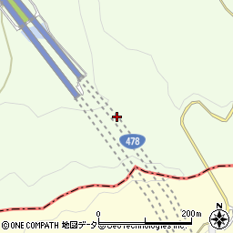 拝田トンネル周辺の地図