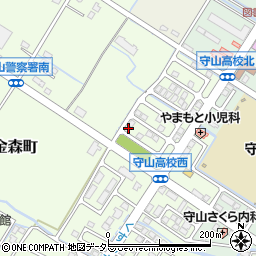 滋賀県守山市金森町640-17周辺の地図