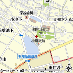 愛知県みよし市明知町松葉池浦33-1周辺の地図
