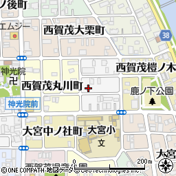 京都府京都市北区西賀茂南大栗町21周辺の地図