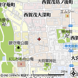 京都府京都市北区西賀茂角社町周辺の地図