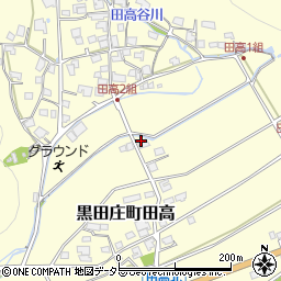 兵庫県西脇市黒田庄町田高274周辺の地図
