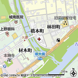 岡山県津山市橋本町周辺の地図