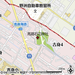 馬路石辺神社周辺の地図