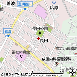 愛知県豊明市西川町長田周辺の地図