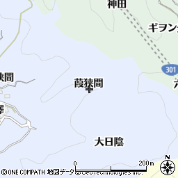愛知県豊田市鵜ケ瀬町（葭狭間）周辺の地図