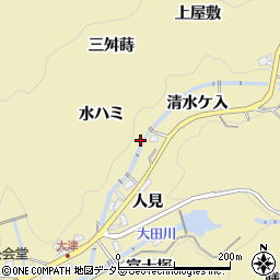 愛知県豊田市豊松町水ハミ周辺の地図